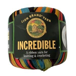 Lion Brand Yarns Incredible Ribbon Yarn City Lights 1.75 oz 110 Yards Nylon